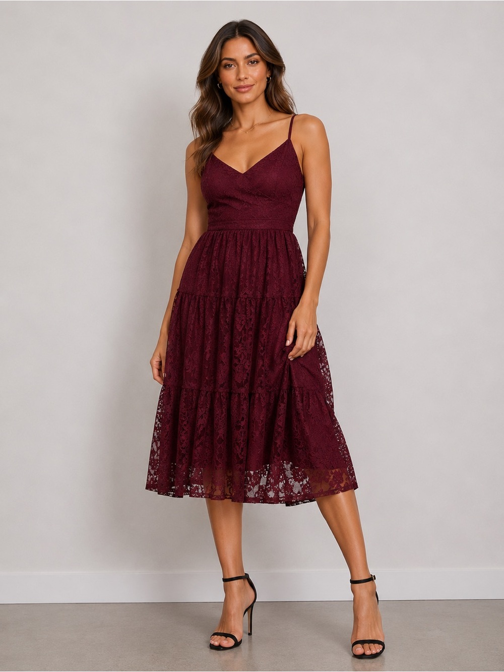 NWT BB DAKOTA X STEVE MADDEN Women's Galena Lace Fit N Flare Dress Womens Sz 2